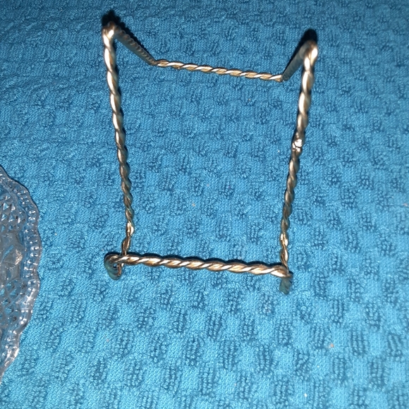 Minature cut glass heart plate and bowl - Picture 3 of 4